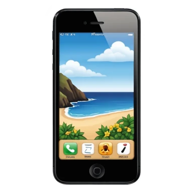 Emoji iphone madeira sticker