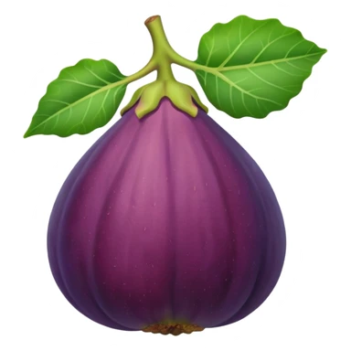 Please create a emoji of a cross-section of a fig with a small leaf sticker