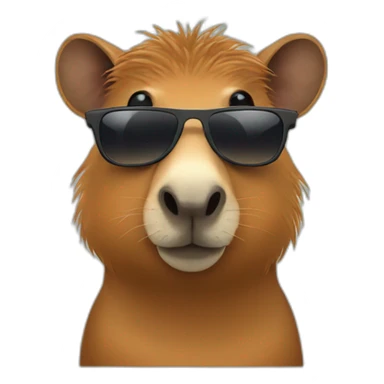 capibara with sunglasses sticker