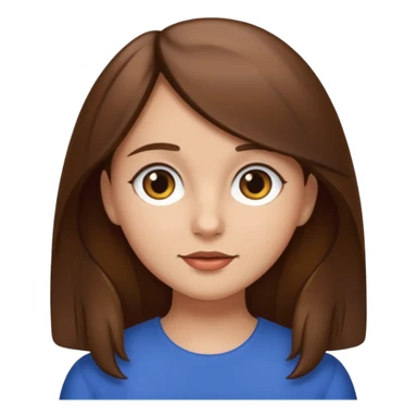 fancy brown haired girl sticker