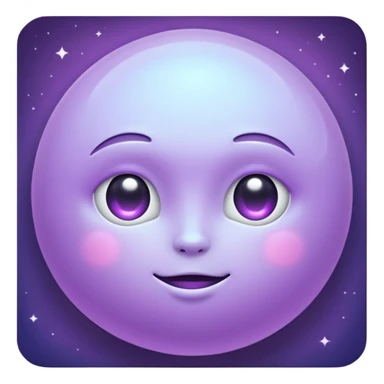 realistic lilac moon sticker