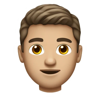 guy with brown hair and brown eyes wearing a real madrid shirt playing soccer sticker