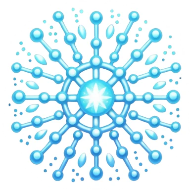 sparkling photo icon with a neural network pattern sticker