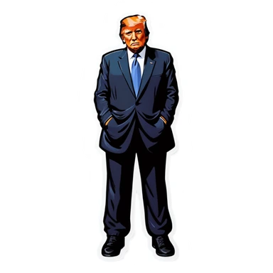 Donald Trump in a prison  outfit sticker
