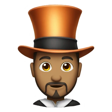 magician with wizard hat with goatee sticker