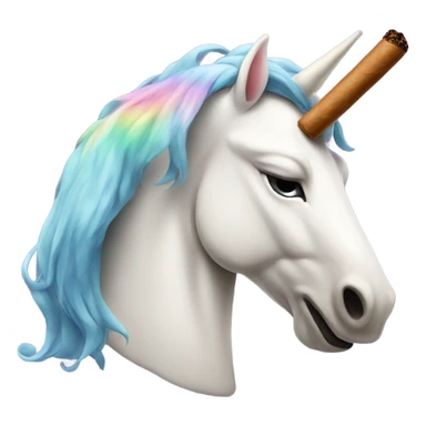 Unicorn smoking cigar sticker
