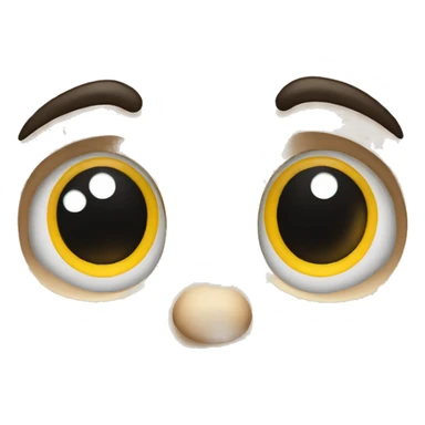 emoji with crying face and really massive eyes and mouth sticker
