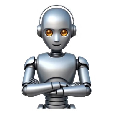 robot crossing his arms sticker