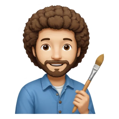 Bob ross qui peint sticker