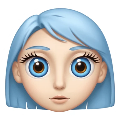 two large eyes looking to the left. sticker