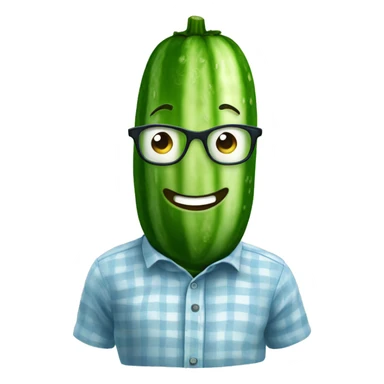 Cucumber wearing shirt sticker