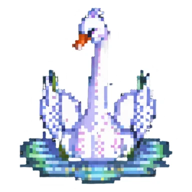 pastel pink swan sticker
