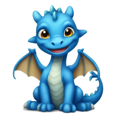 blue baby dragon  sticker