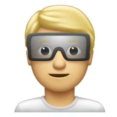 homme blond derrière son écran d'ordinateur sticker