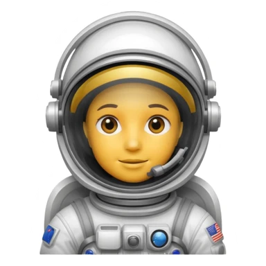 Astronaut floating sticker