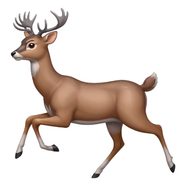 running gray dear sticker