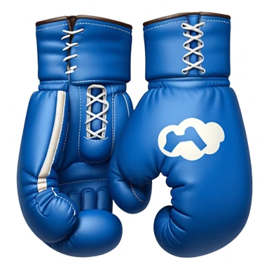 blue boxing gloves sticker