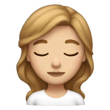 Light brown hair girl sleeping sticker