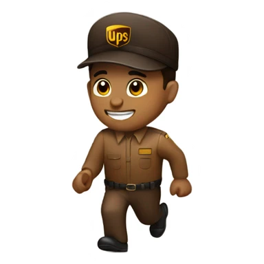 Ups driver running  sticker