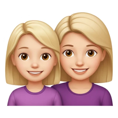 Children girl with mama same person sticker