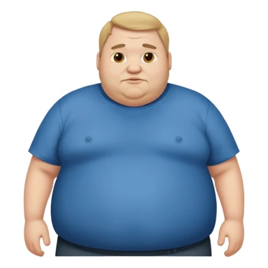 A very fat man sticker