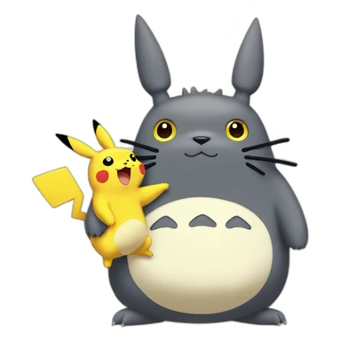 Totoro and pikachu sticker