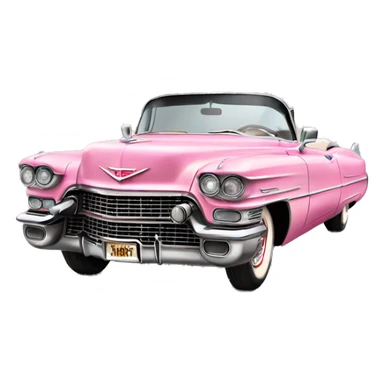 Pink Cadillac vintage sticker