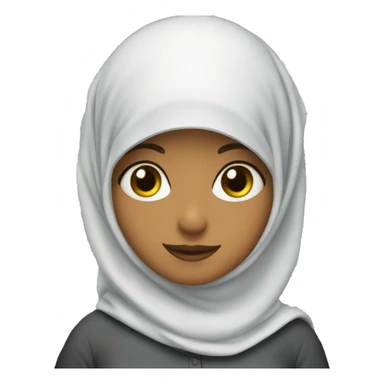 girl in hijab with book sticker