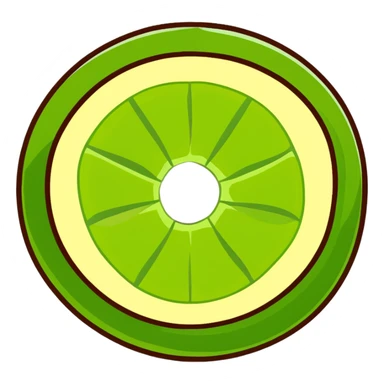 circular slice of cucumber sticker