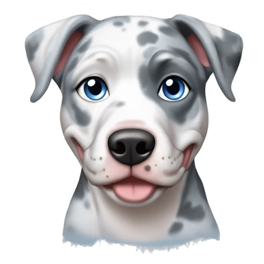 Blue Merle pitbull with blue eyes sticker