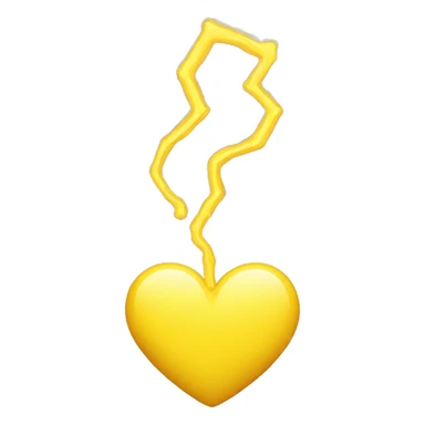 Yelow boken heart sticker