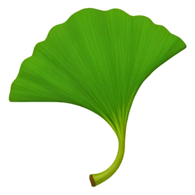 Fan-shaped ginkgo leaf sticker