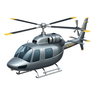 Generate a realistic helicopter sticker
