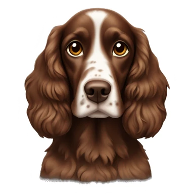 Brown working spaniel sticker