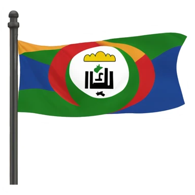 Flag kurdistn on kirkuk citadle sticker