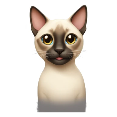 smiling siamese cat sticker