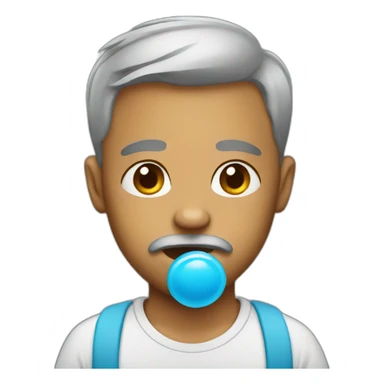 Men with a pacifier sticker