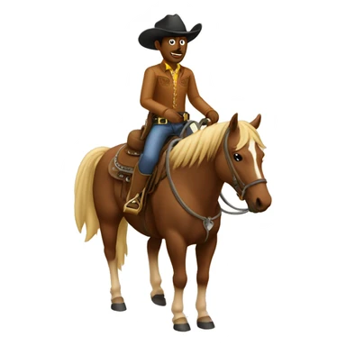 Cowboy on horseback  sticker