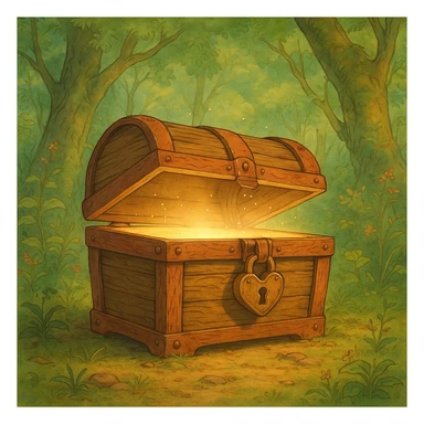 treasure chest ghibli style sticker