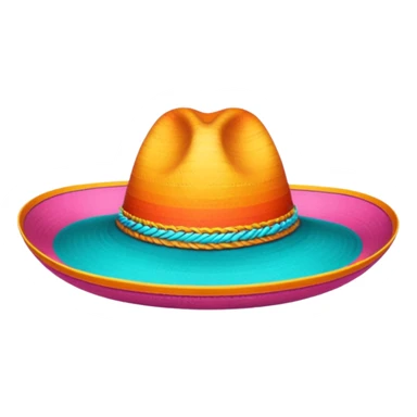mexican hatwith happy colours (orange, yellow, pink, turquoise) sticker