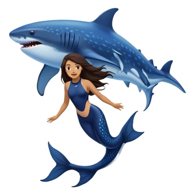 A female diver dancing with a whale shark sticker