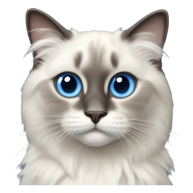Ragdoll cat with blue eyes  sticker