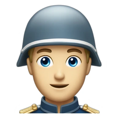 Blue eyed French soldier sticker