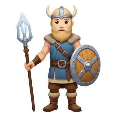 Viking norwegian without beard in full height  sticker