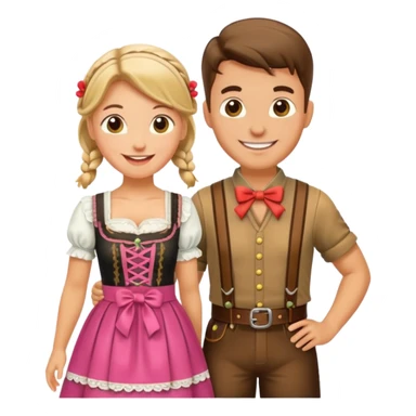 Dirndl und Lederhose  sticker