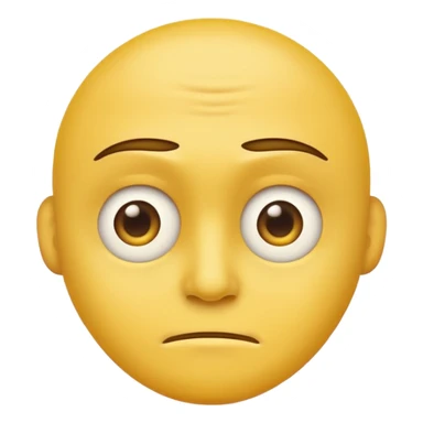 side eye emoji meme, yellow face, unimpressed look, eyes glancing sideways, classic emoji style sticker