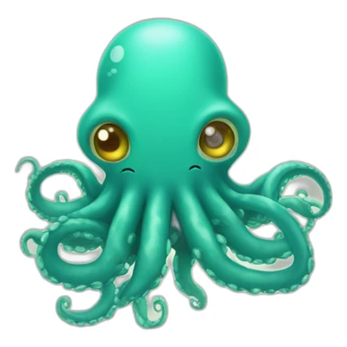 Cute kraken Holding a Sign in his tentacles sticker