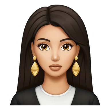 kim kardashian with earrings sticker