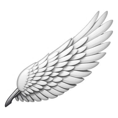 Only a wing not a bird sticker