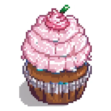 cupcake with pink icing sticker
